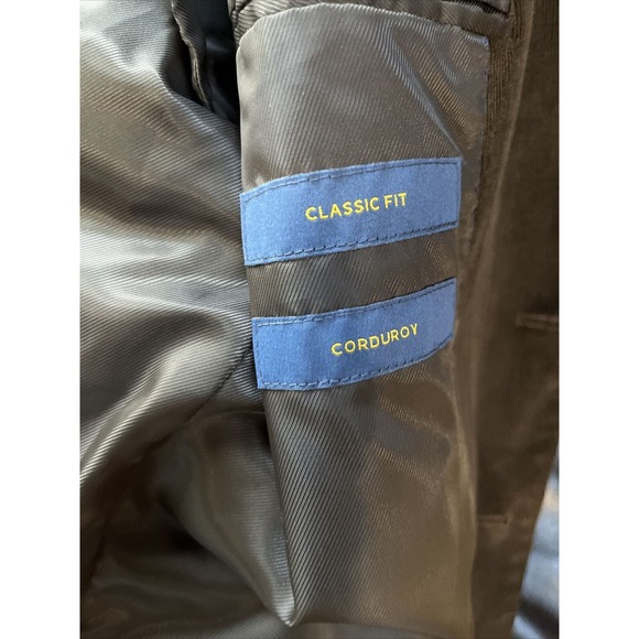 Stafford  Men’s Corduroy Blazer Signature Classic Fit 44R 2‎ Button Brown - Picture 6 of 9